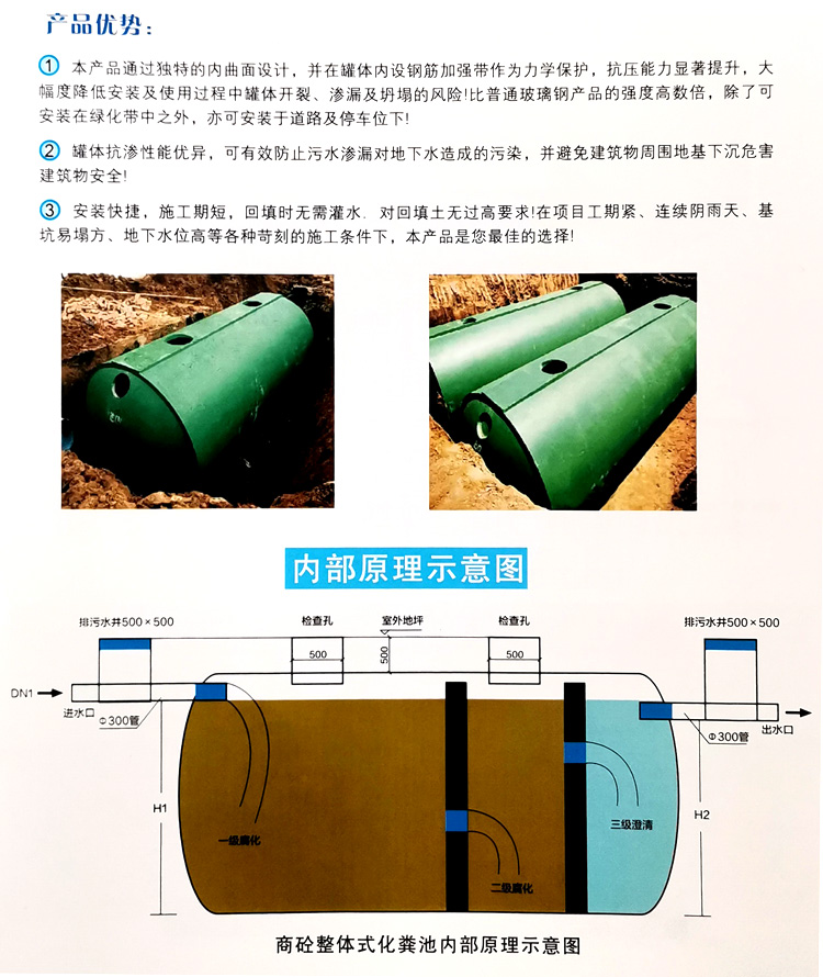玻璃钢化粪池